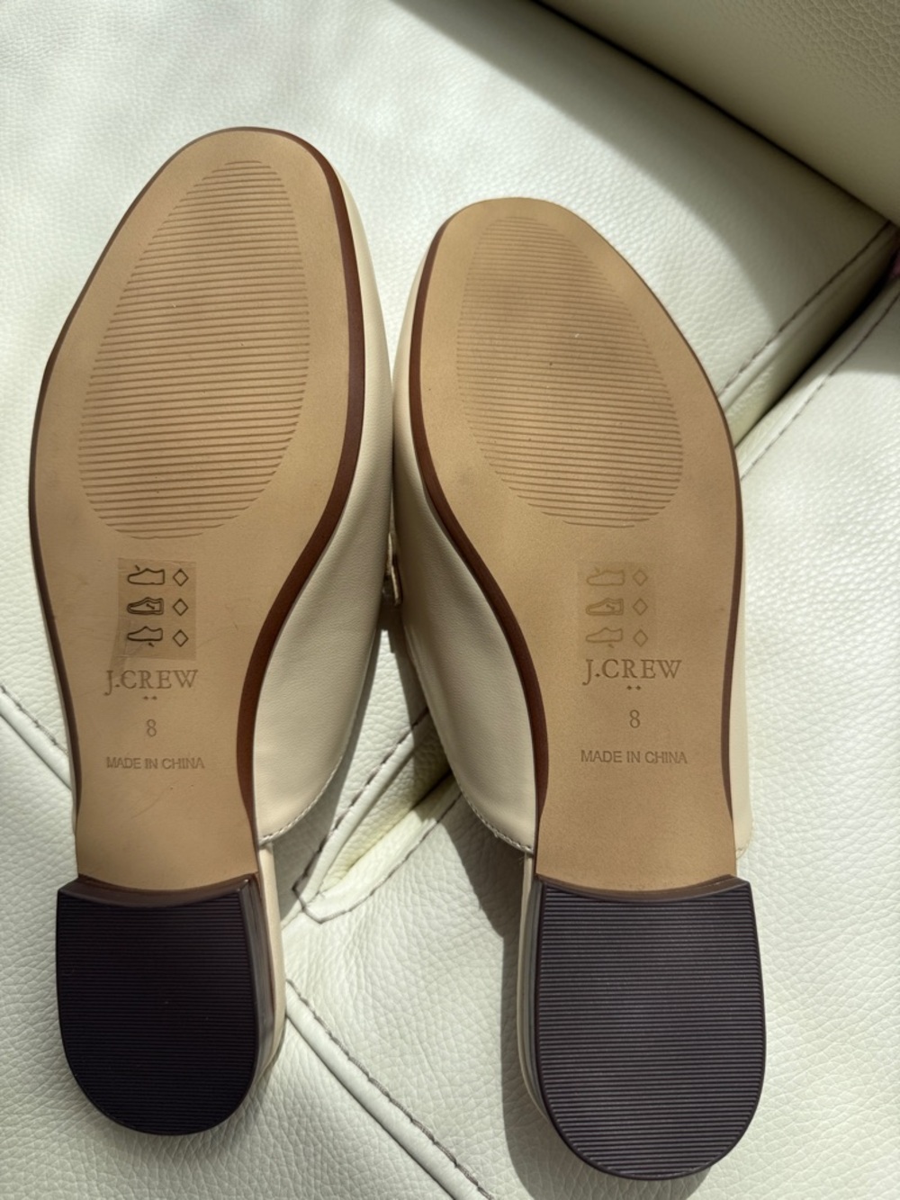 J. Crew Cream Flat Backless Mules - Picture 11 of 12